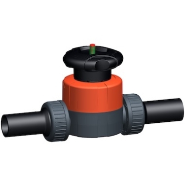 +GF+514型隔膜閥，PVC-U 帶PE100 SDR11電熔焊對焊端 公制